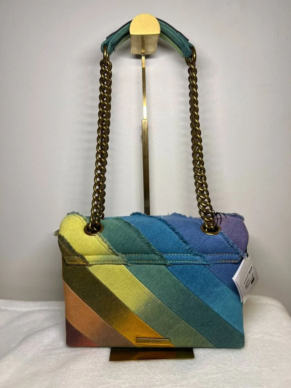 KURT GEIGER Large Kensington Multicolor Denim Crossbody Bag NWT - Picture 5 of 16